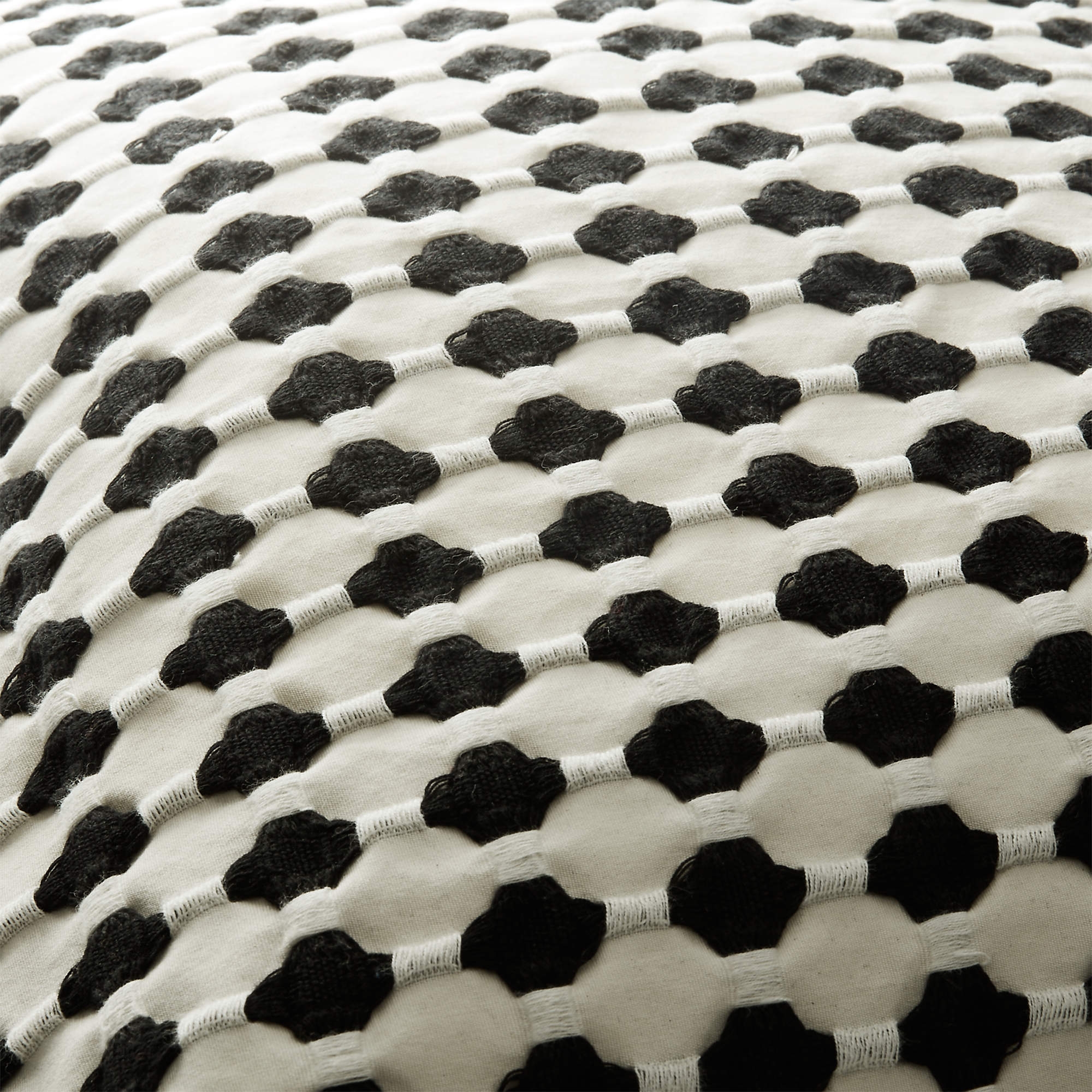 Estela Pillow, Down-Alternative Insert, Black & White, 20" x 20" RESTOCK Late February 2023 - Image 2