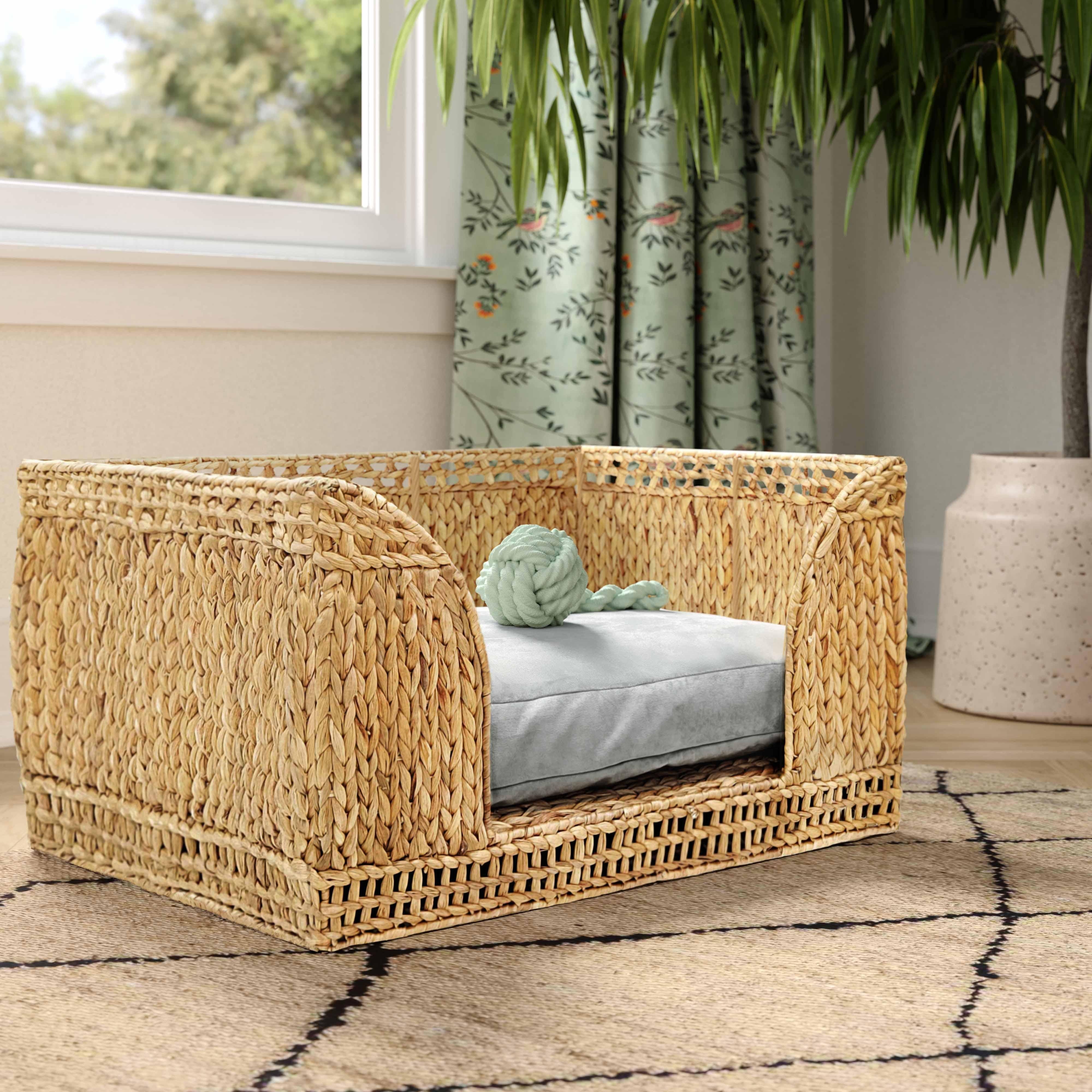 Milou Natural Rattan Small Pet Bed - Image 1