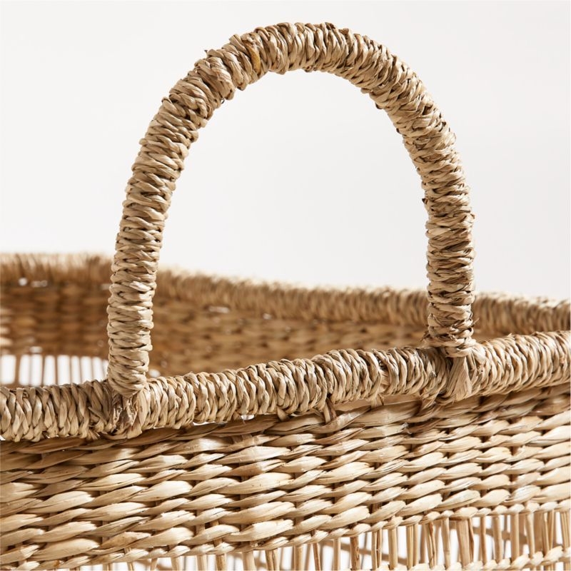 Rybak Large Rectangular Woven Decorative Blanket Basket - Image 1