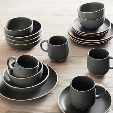 Mill Ceramic Pasta Bowls, Natural, Set Of 4 - Image 2