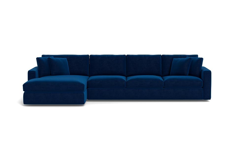 James 4-Seat Left Chaise Sectional with Contrast Piping - Image 0