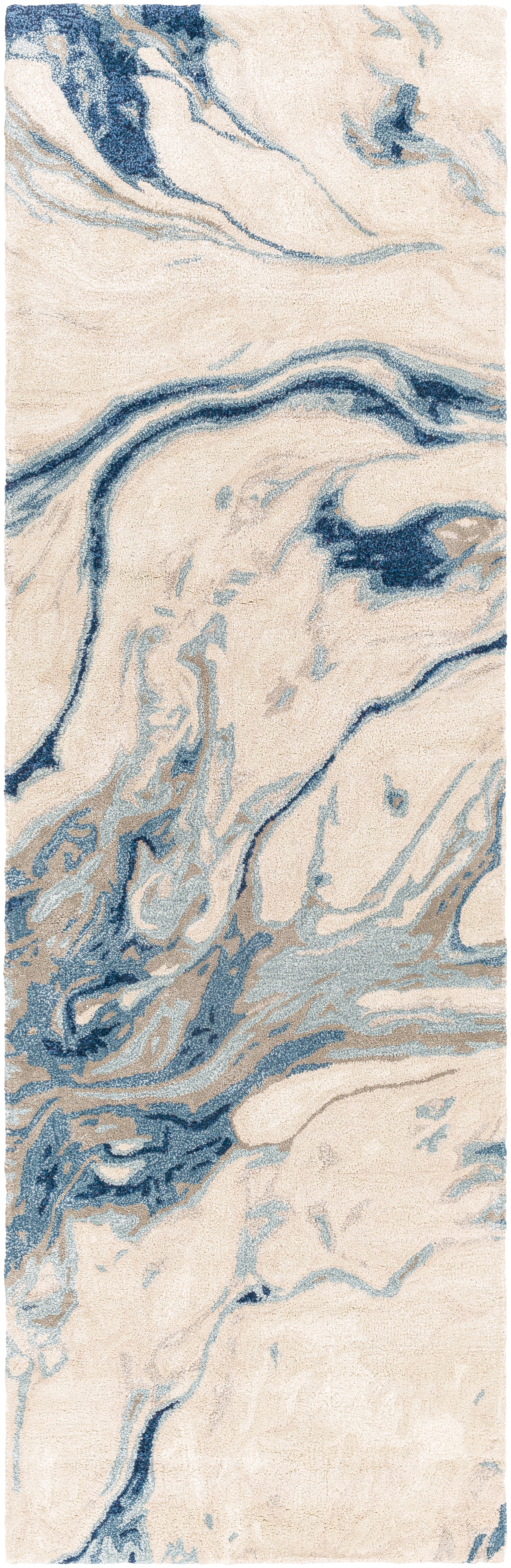 Kavita Beige Indoor 3' x 10' Handmade Rug - Image 0