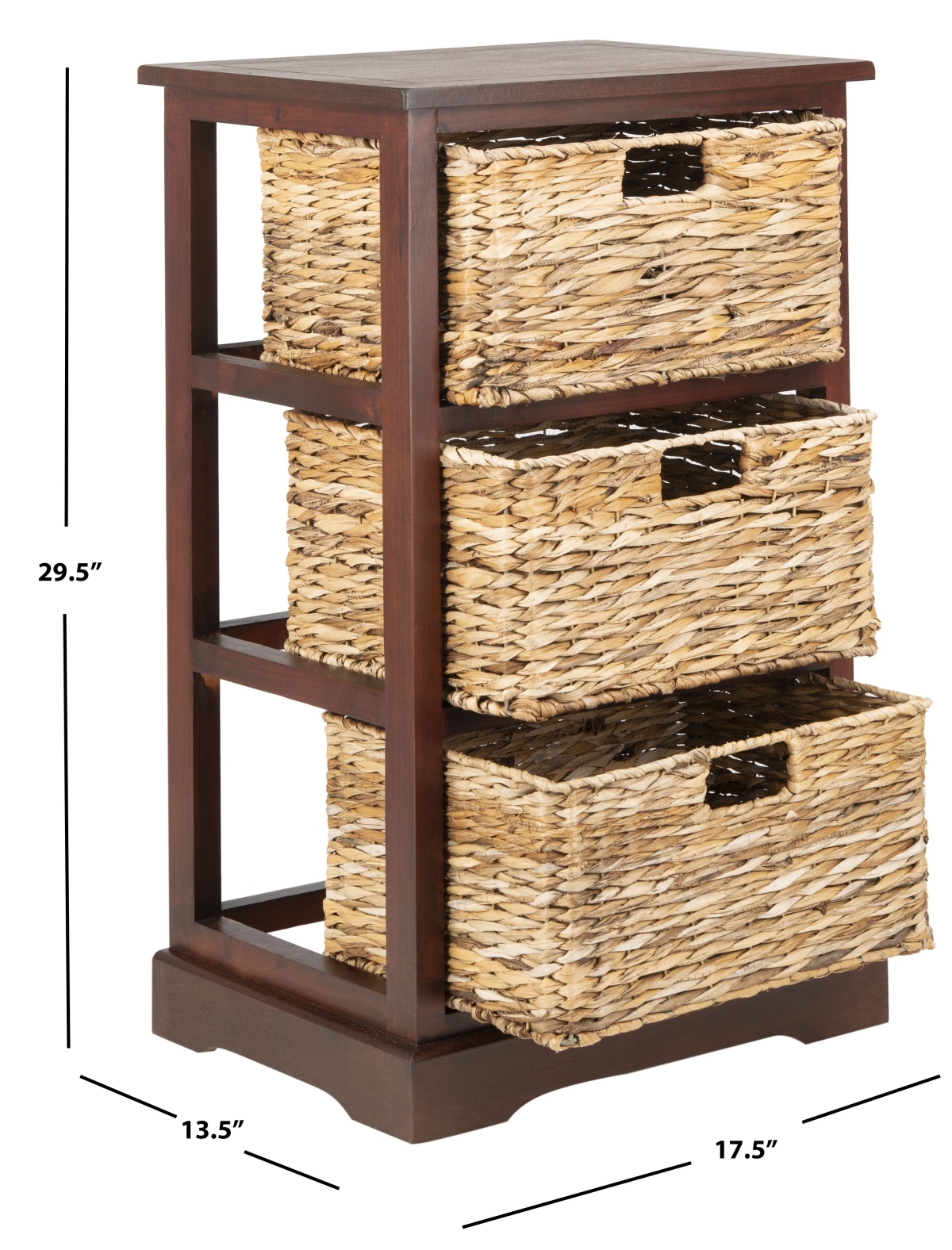 Halle Storage Side Table - Cherry - Safavieh - Image 8