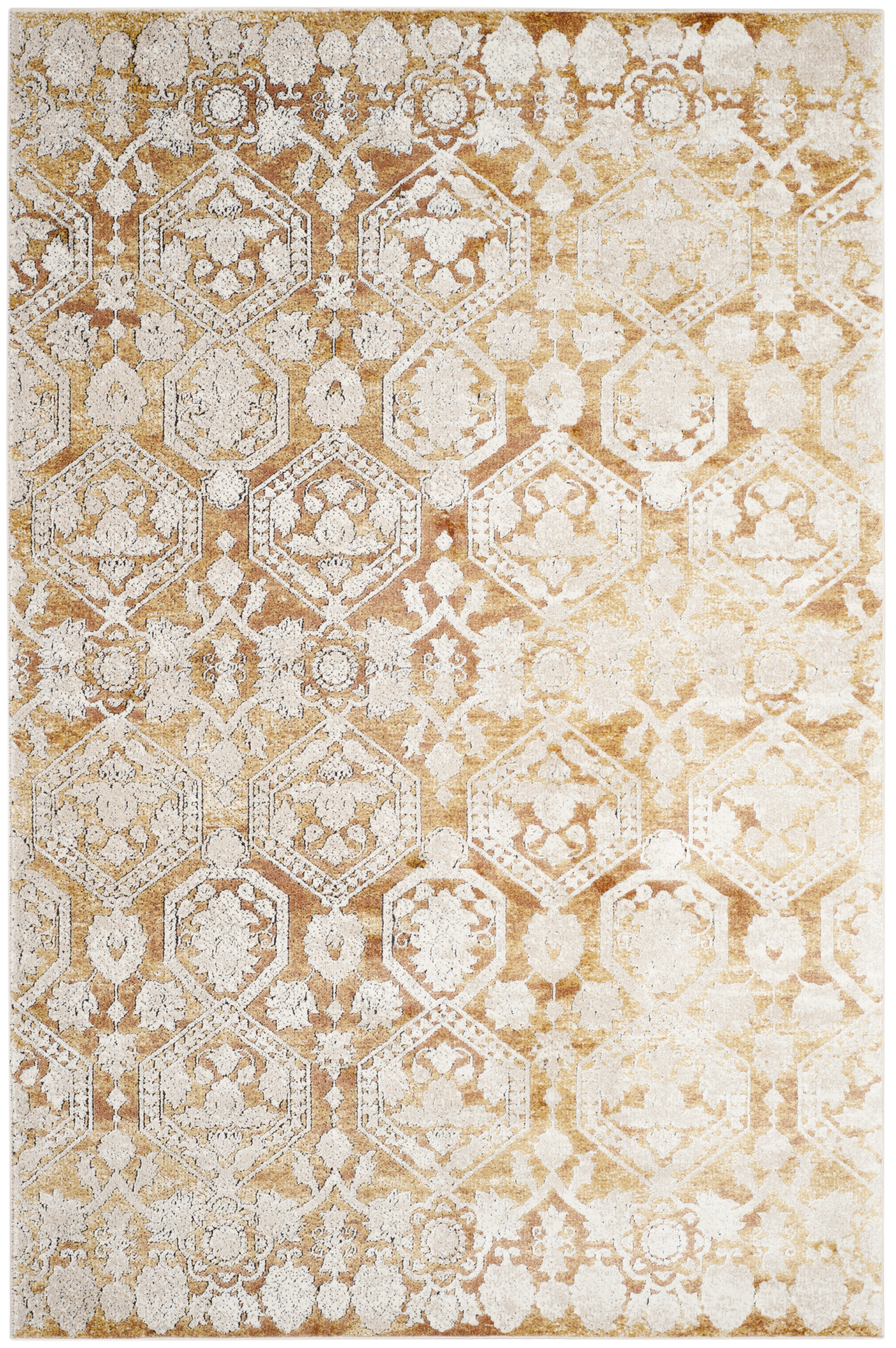 Arlo Home Woven Area Rug, PLM846G, Gold/Beige,  5' 1" X 7' 6" - Image 0