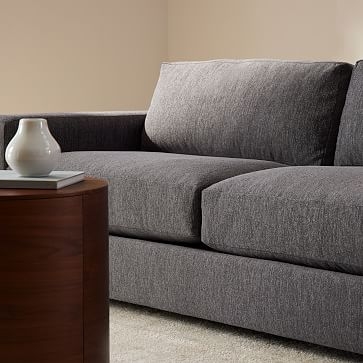 Urban 85" Sofa, Down Blend Fill, Performance Washed Canvas, Storm Gray - Image 3