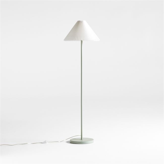 Flo Fluted Sage Green Kids Floor Lamp - Image 0