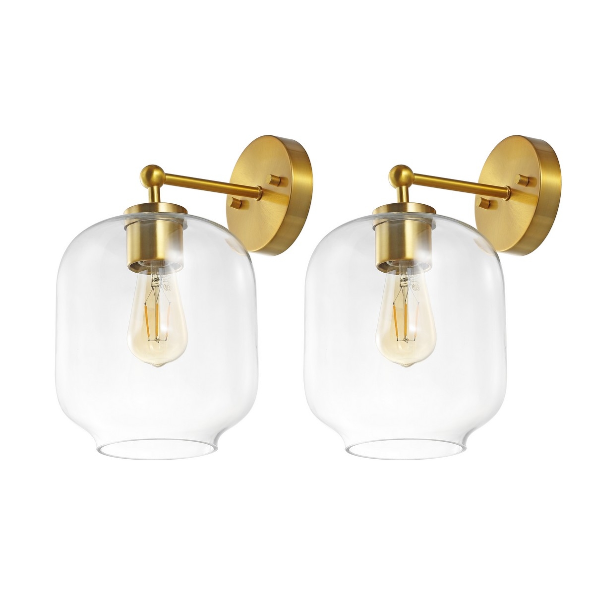 Edie 9.5" Wall Sconce - Brass - Safavieh - Image 0
