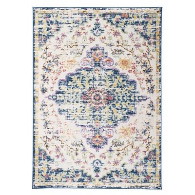 Hartig Oriental Dark Blue Area Rug 9 x 12 - Image 0