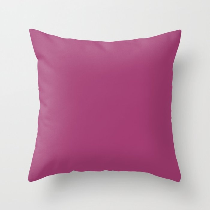 Raspberry X Simple Color Throw Pillow by Leah Flores - Cover (16" x 16") With Pillow Insert - Outdoor Pillow - Image 0