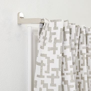 Maze Jacquard Curtain, Frost Gray, 48"x84" - Image 2