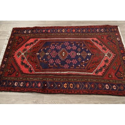 One-of-a-Kind Aldgate Hand-Knotted 2'11" x 4'8" Wool Area Rug in Red - Image 0