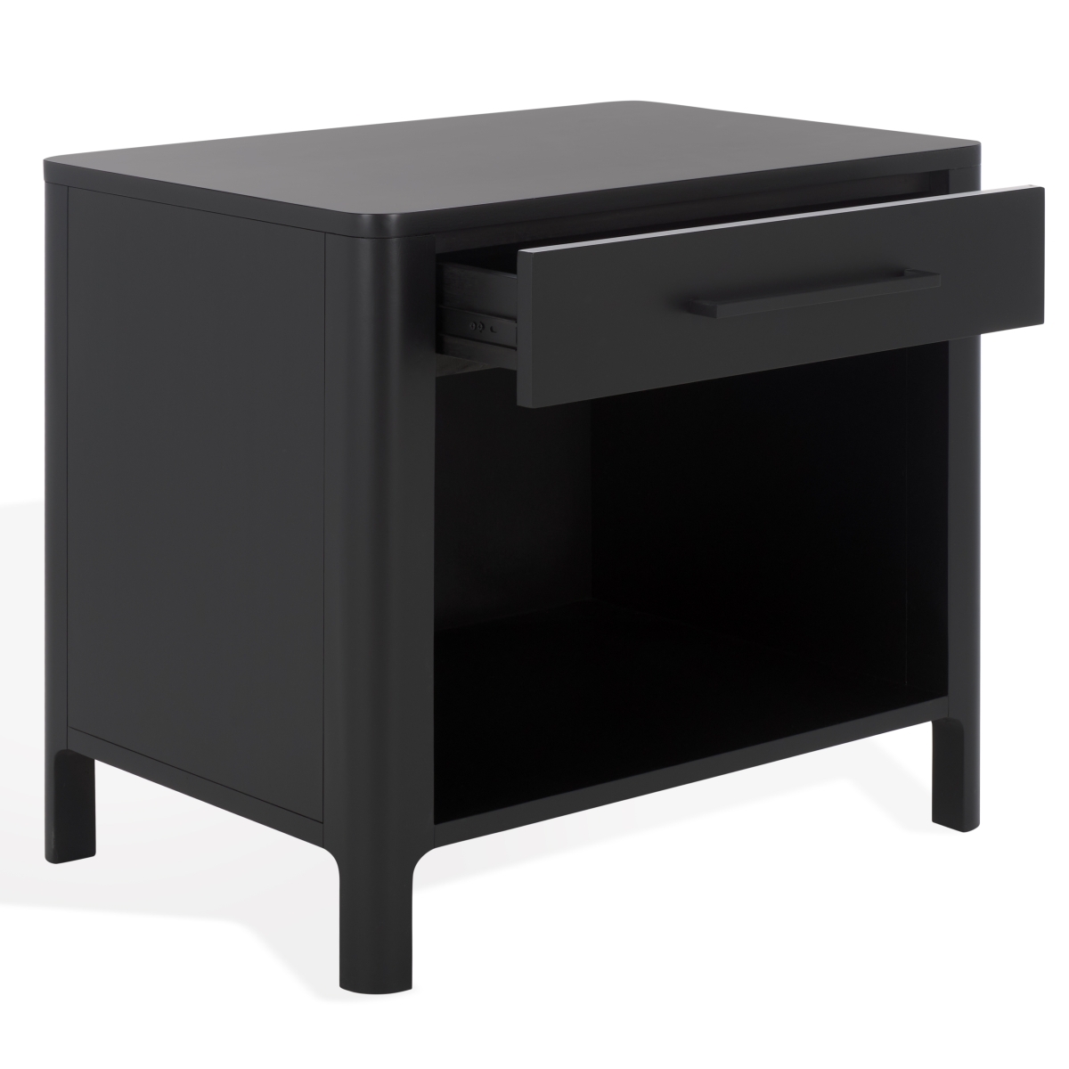 Abbiava 1 Dr Wood Nightstand - Black - Image 9