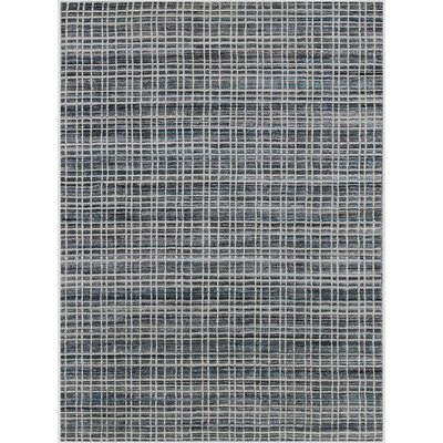 Plaid Handmade Tufted Wool Gray Indoor Area Rug - Image 0