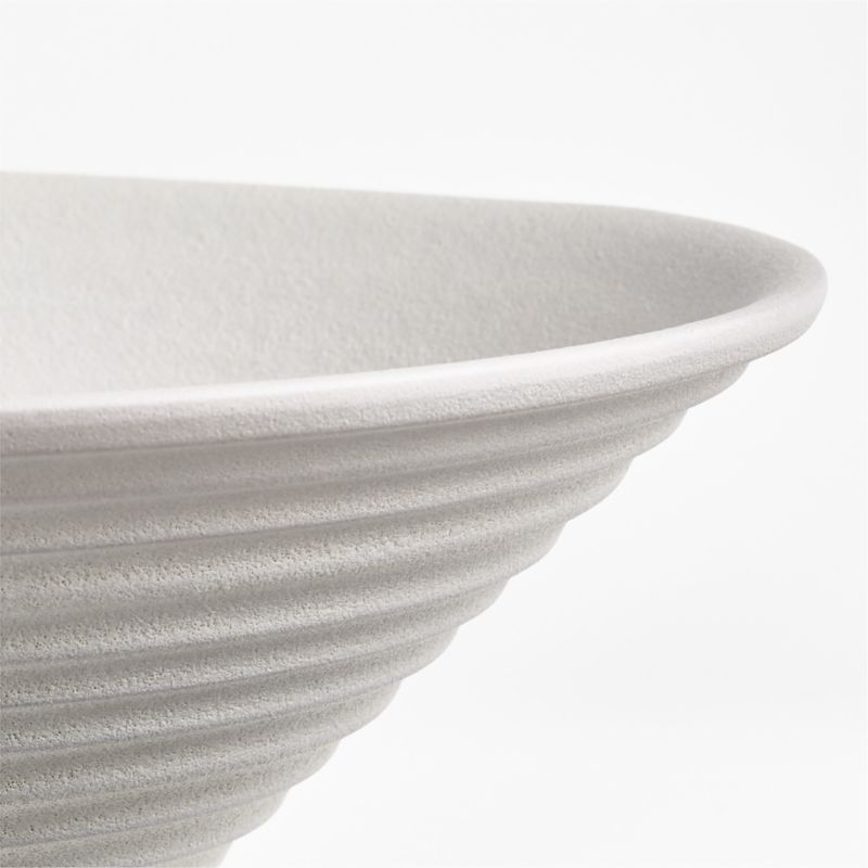 Otsu White Ceramic Textured Centerpiece Bowl 14" - Image 3