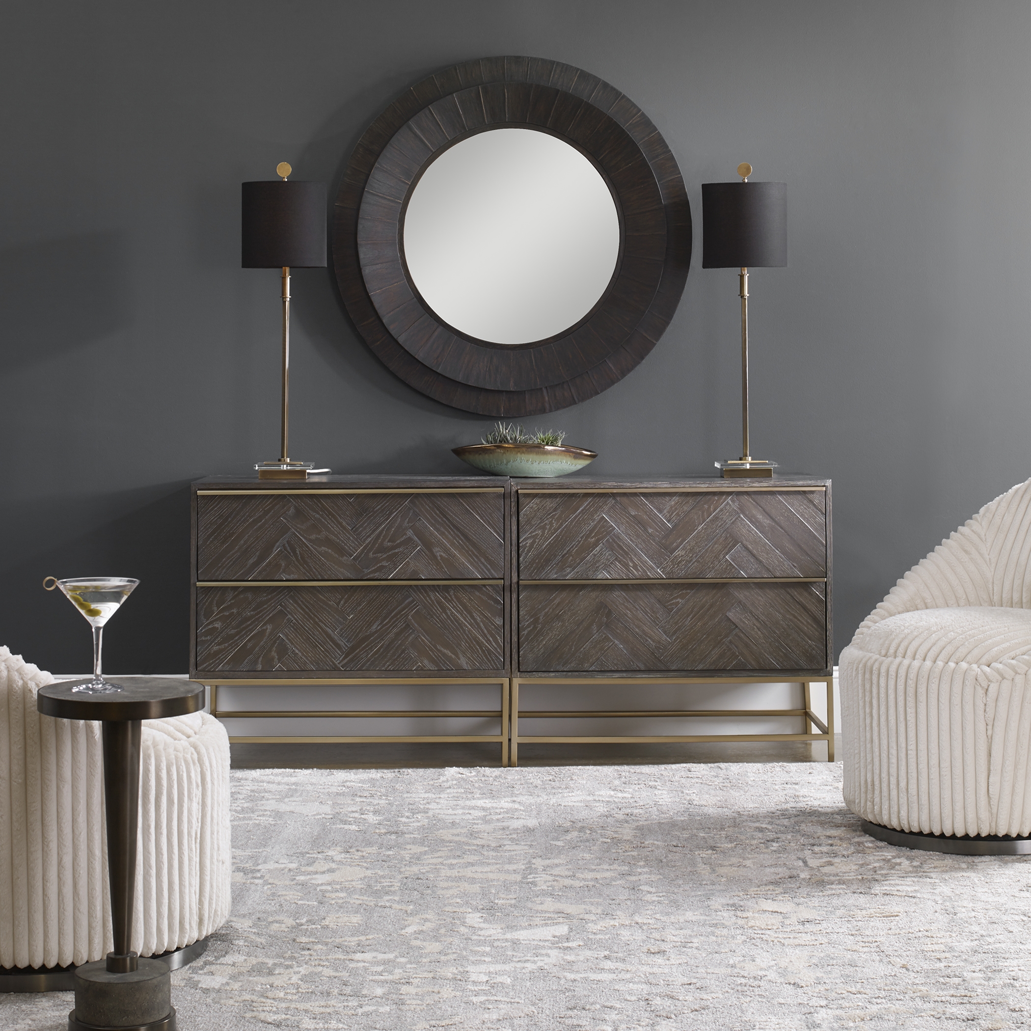 Volante Antique Brass Table Lamp - Image 3