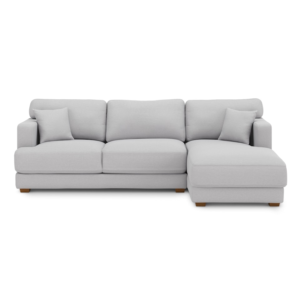 Dawn 100" Right Sectional - Silver Ivory - Image 1