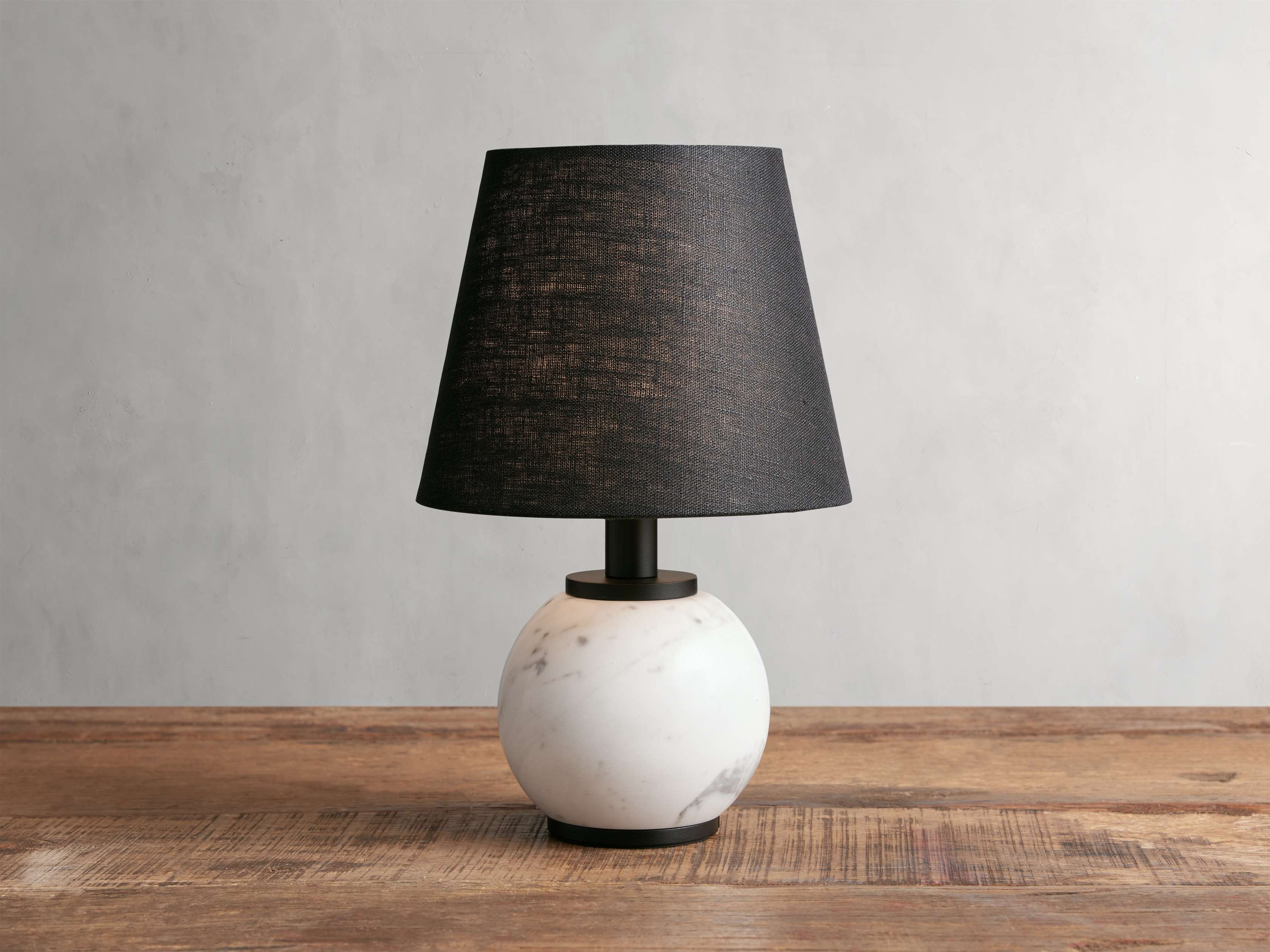 Celia Outdoor Rechargeable Lamp in Stone White  Carrara/Black - Image 0