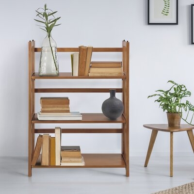 Moeller 38" H x 27.5" W Solid Wood Etagere Bookcase - Image 0