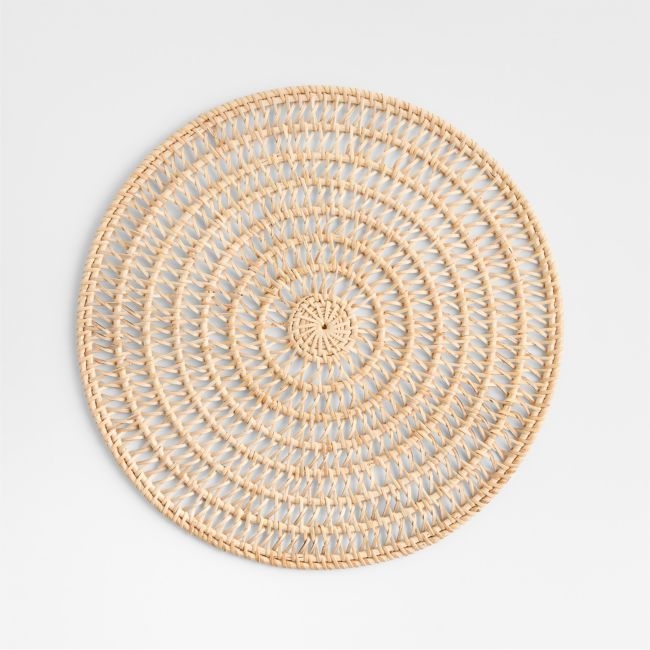 Radial Weave Natural Rattan Placemat - Image 0