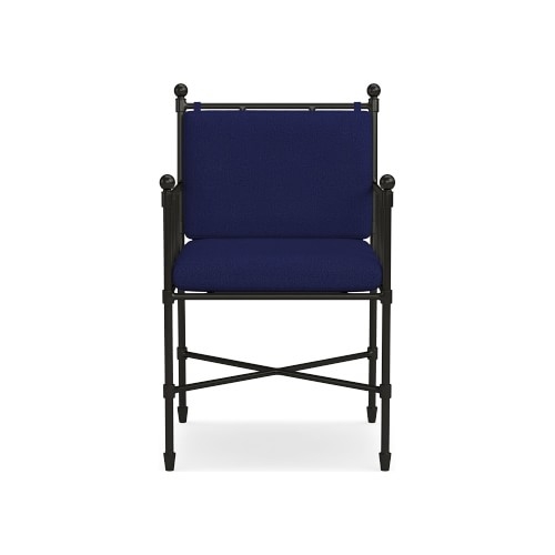 Calistoga Arm Chair Cushion, Perennials Performance Basketweave, Navy - Image 0