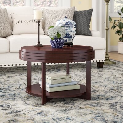 Wilfredo Solid Wood Floor Shelf Coffee Table with Storage - Image 0