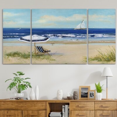 A Premium 'Beach Life I' Photograph Multi-Piece Image on Canvas - Image 0
