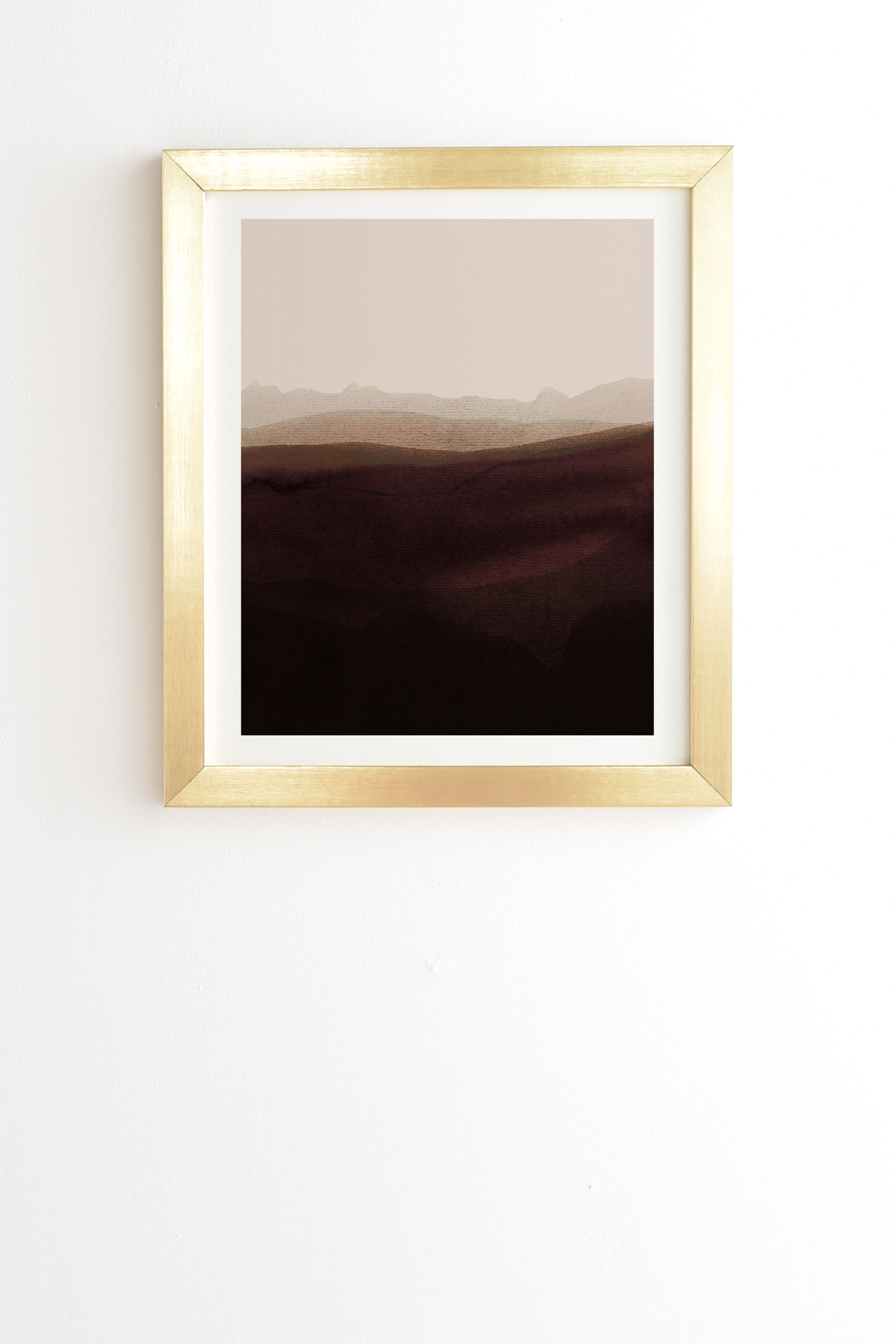 Mountain Horizon 31 by Iris Lehnhardt - Framed Wall Art Basic Gold 30" x 30" - Image 0