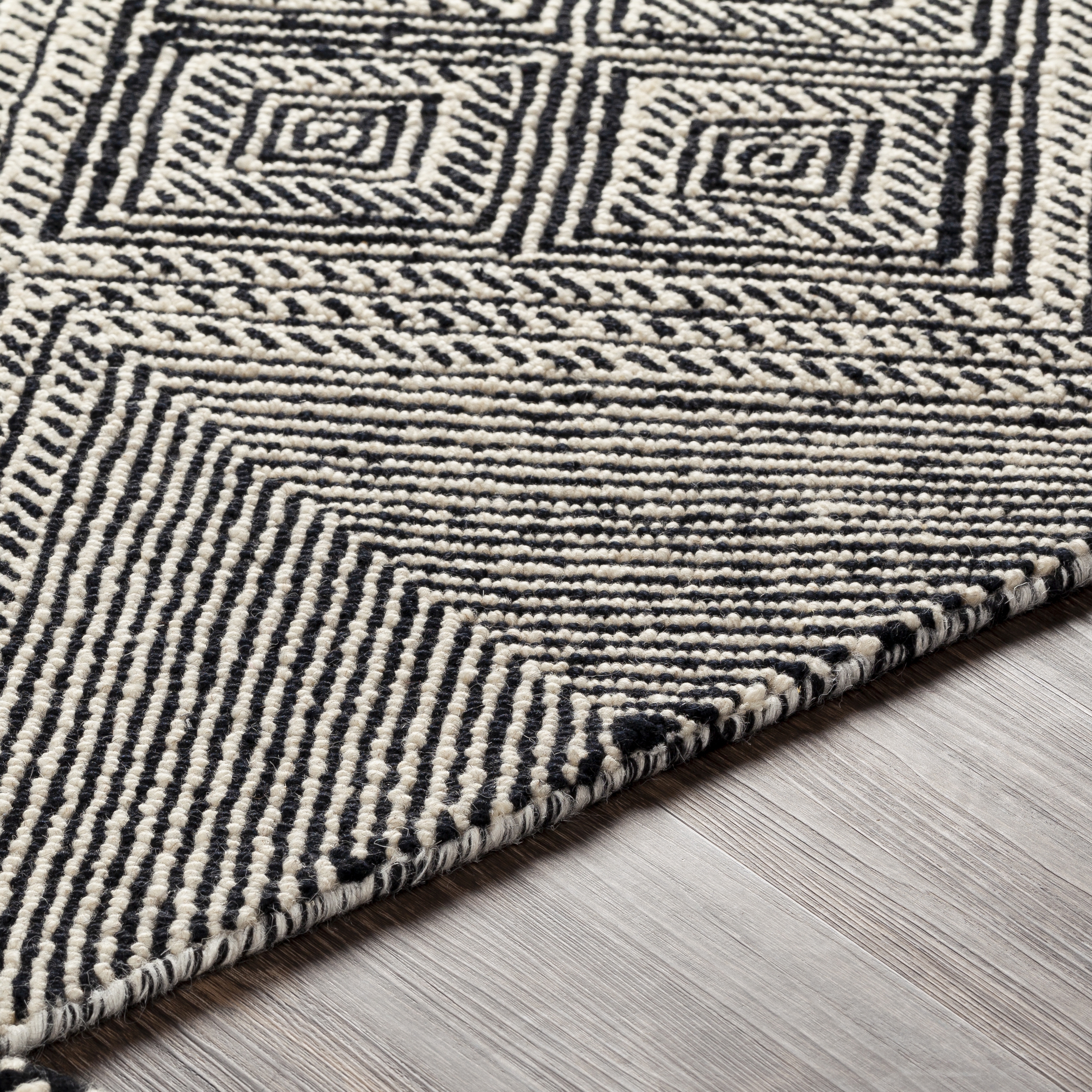 Zanafi Tassels Black Indoor 8'10" x 12' Handmade Rug - Image 3