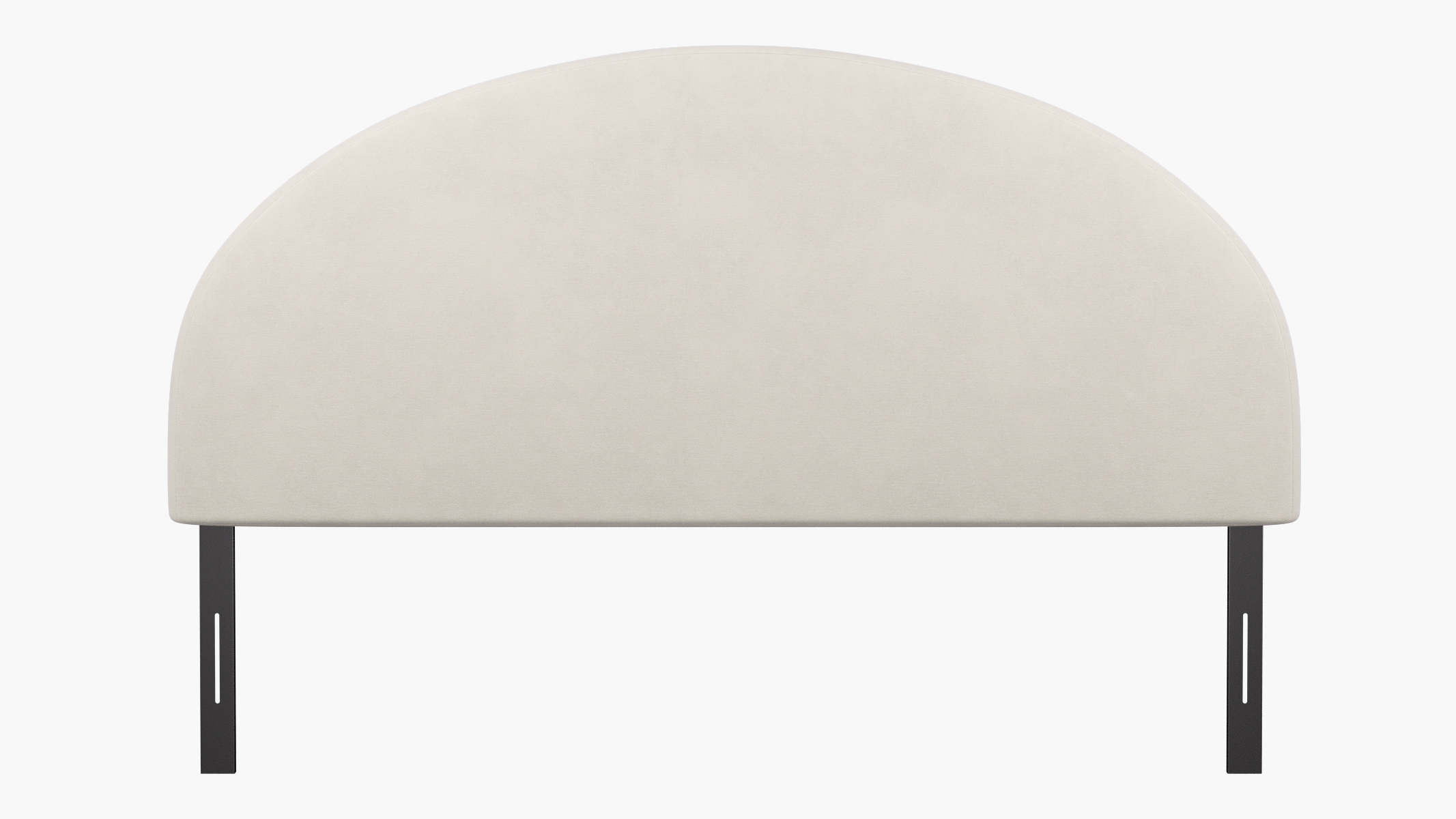 Arched Back Headboard, White Classic Velvet, King - Image 1