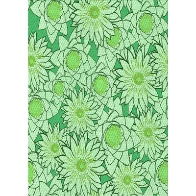 Chattooga Floral Wool Green Area Rug - Image 0