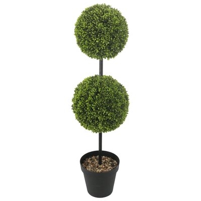 46" Artificial Boxwood Topiary in Pot - Image 0