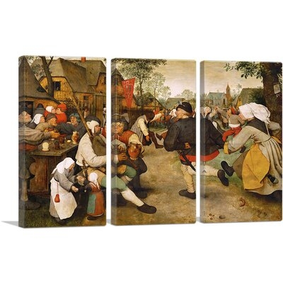 ARTCANVAS Peasant Dance 1568 Canvas Art Print By Pieter Bruegel The Elder_Rectangle - Image 0