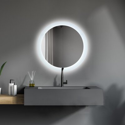 LED Lighted Bathroom Wall Mounted Mirror With High Lumen+Anti-Fog Separately Control+Dimmer Function - Image 0