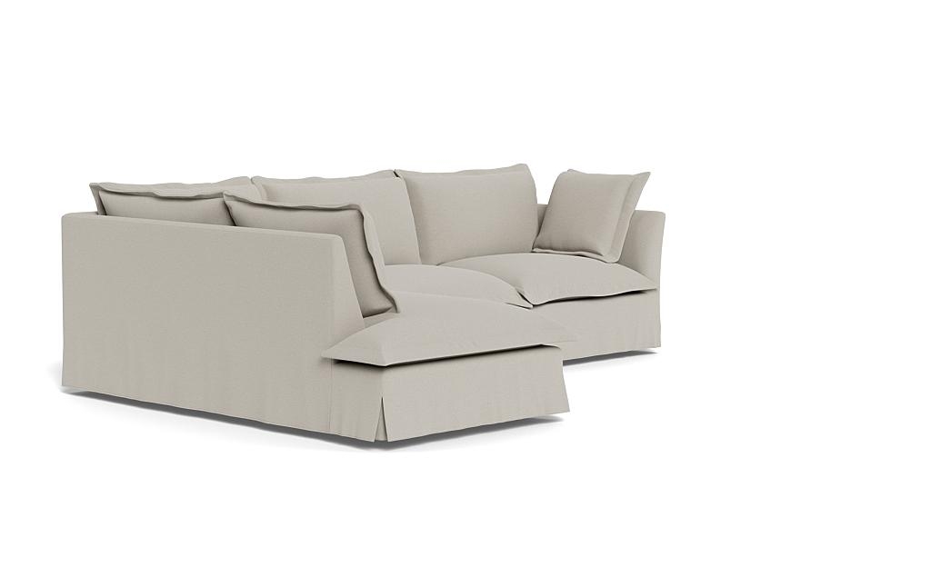 Skylar Slipcovered 3-Seat Left Bumper Sectional - Image 1