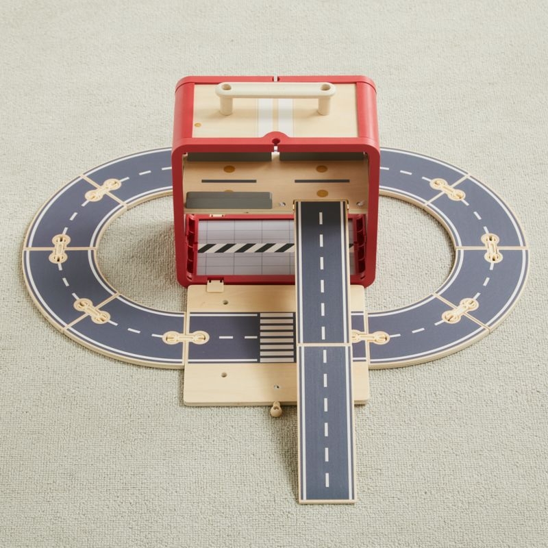 Wonder & Wise by Asweets Wooden Toddler Garage with Cars Toy - Image 7