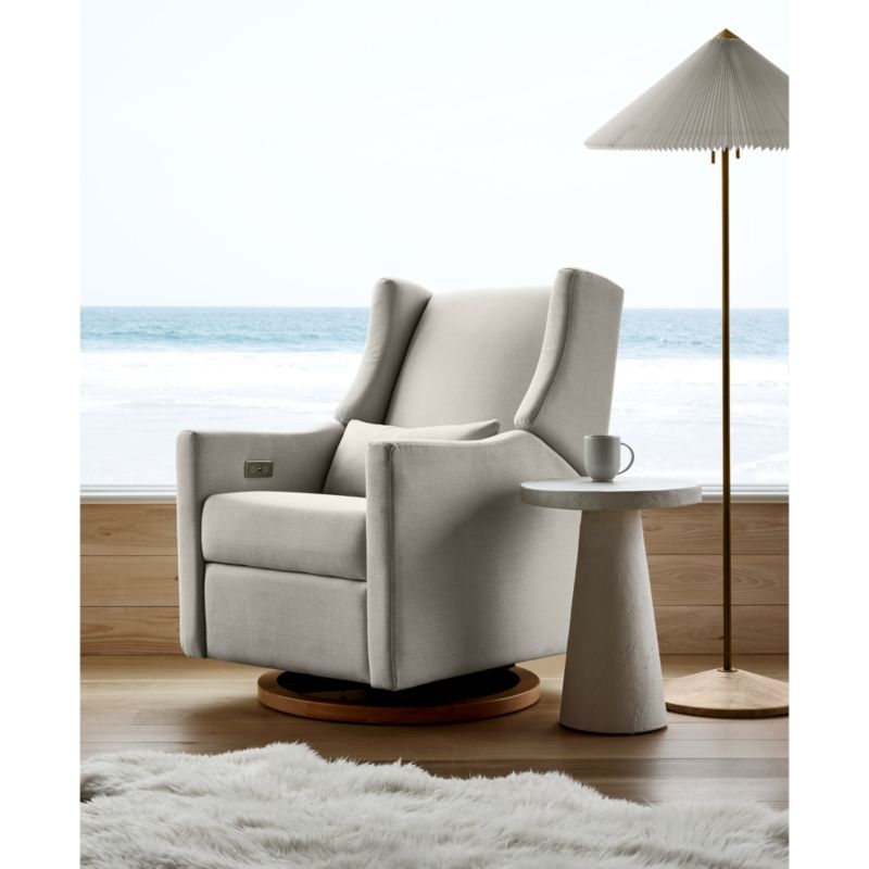 Willy White Plaster Pedestal Side Table - Image 8