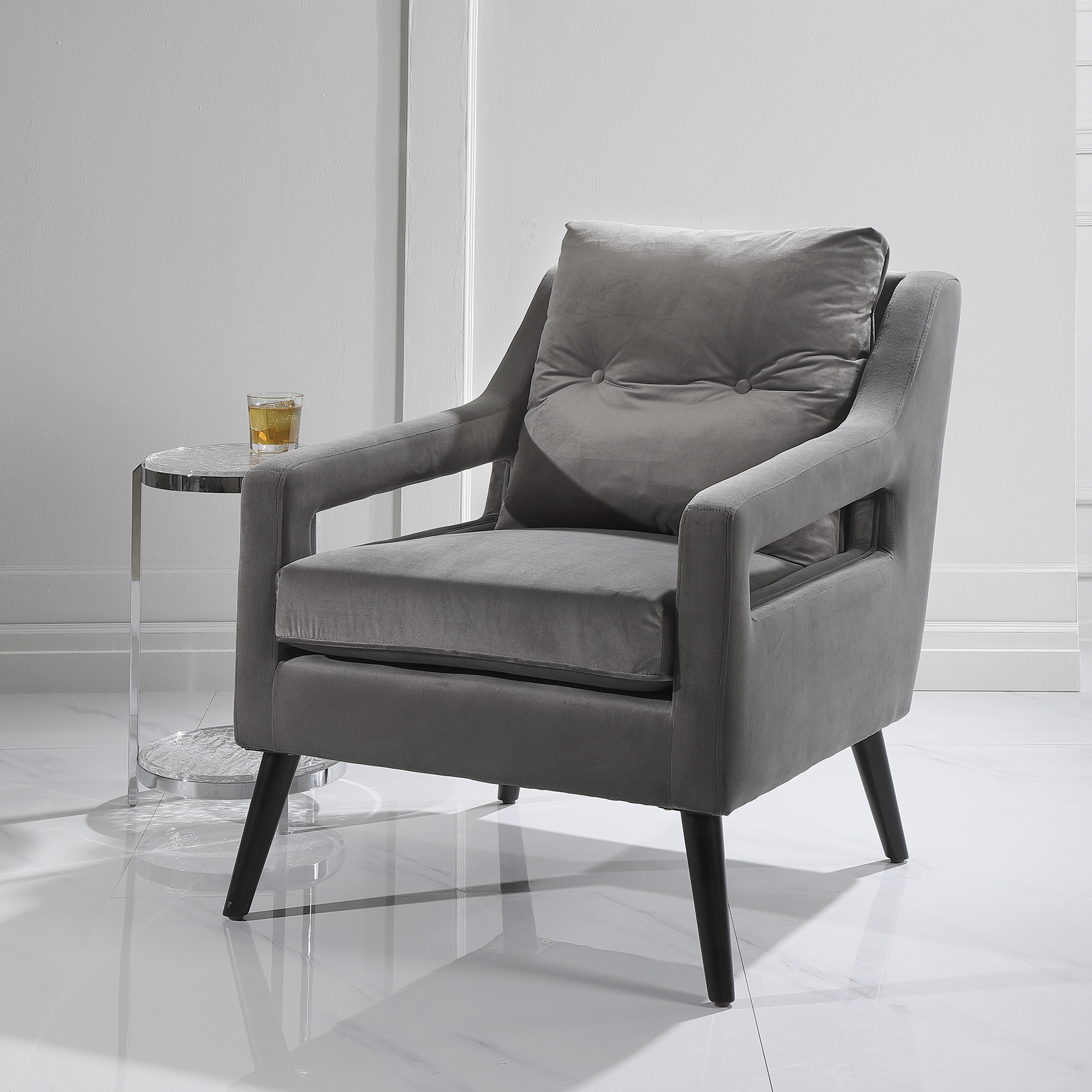 O'Brien Gray Armchair - Image 3