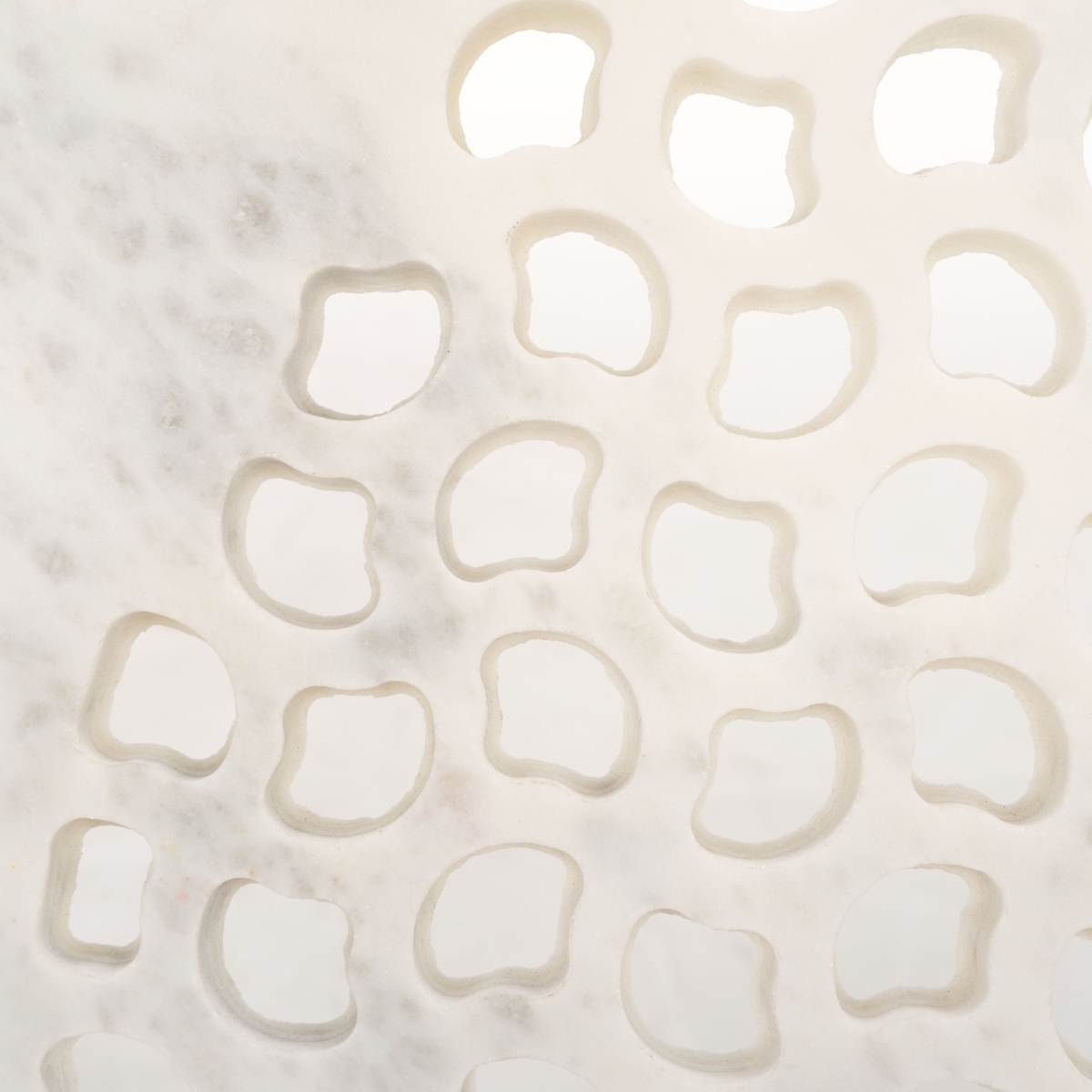 Elly Marble Cnc Side Table - White Marble / Black - Safavieh - Image 4