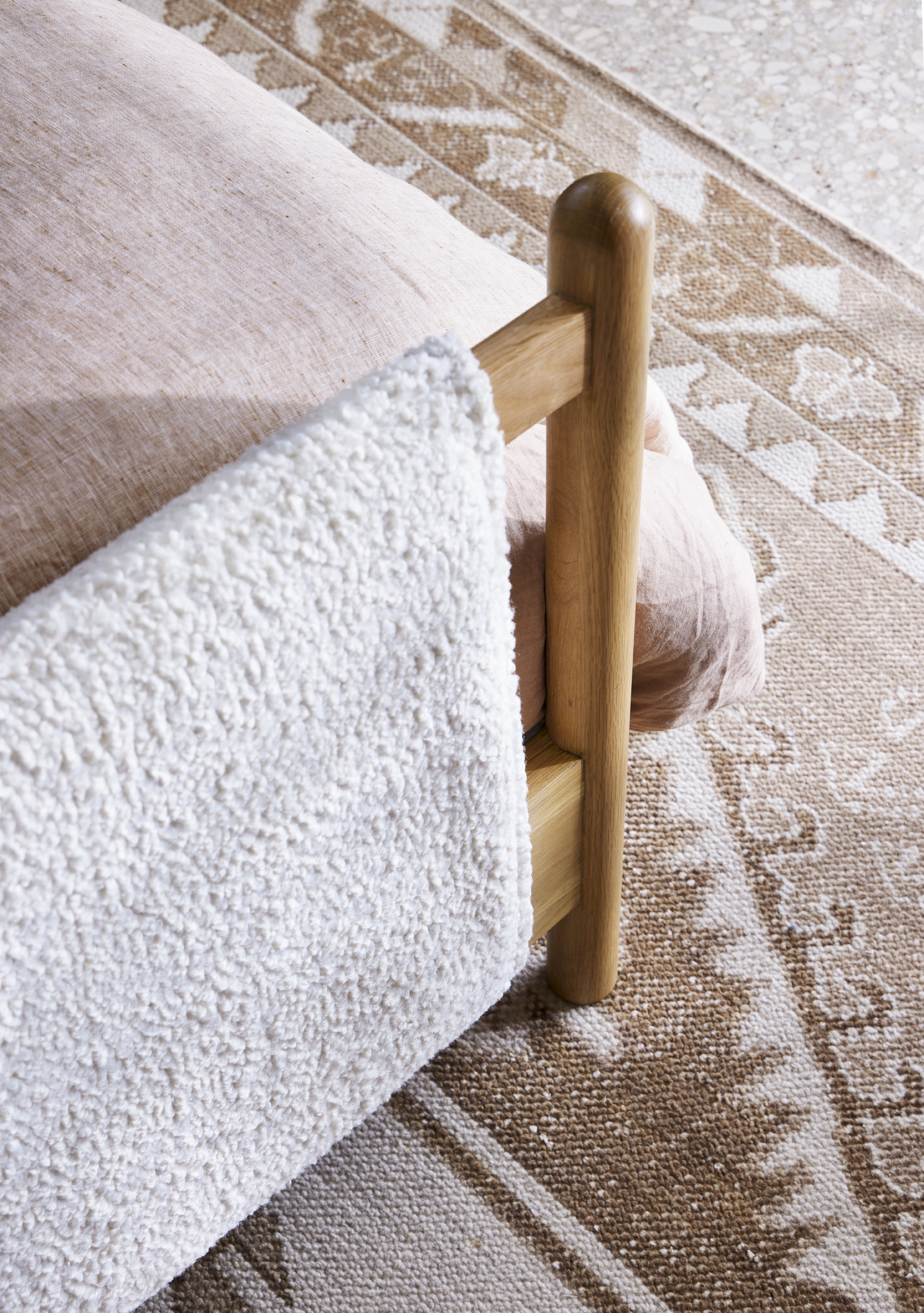 Bowen Bed-Sheepskin Natural-King - Image 1