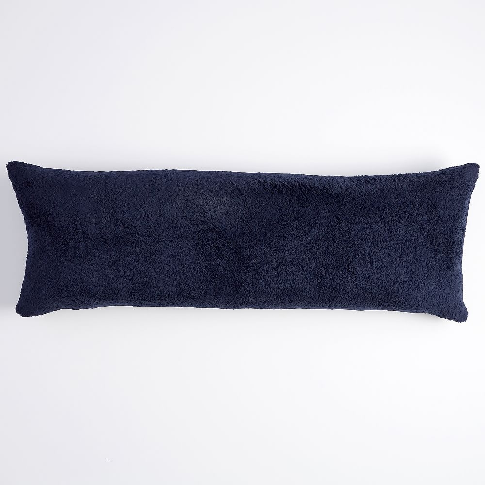 Cozy Huggable Recycled Sherpa Pillow, One Size, Classic Navy - Image 0