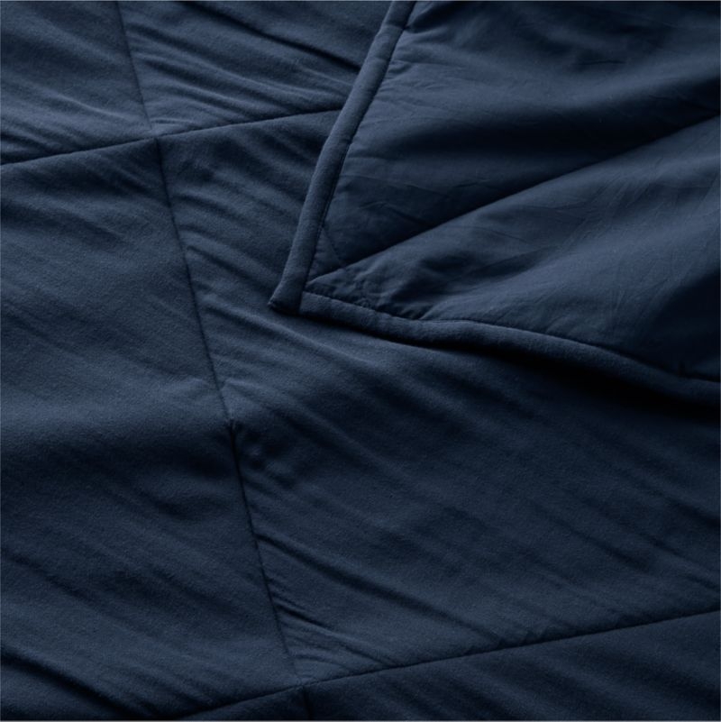 Supersoft Gauze Organic Cotton Deep Indigo Twin XL Quilt - Image 3