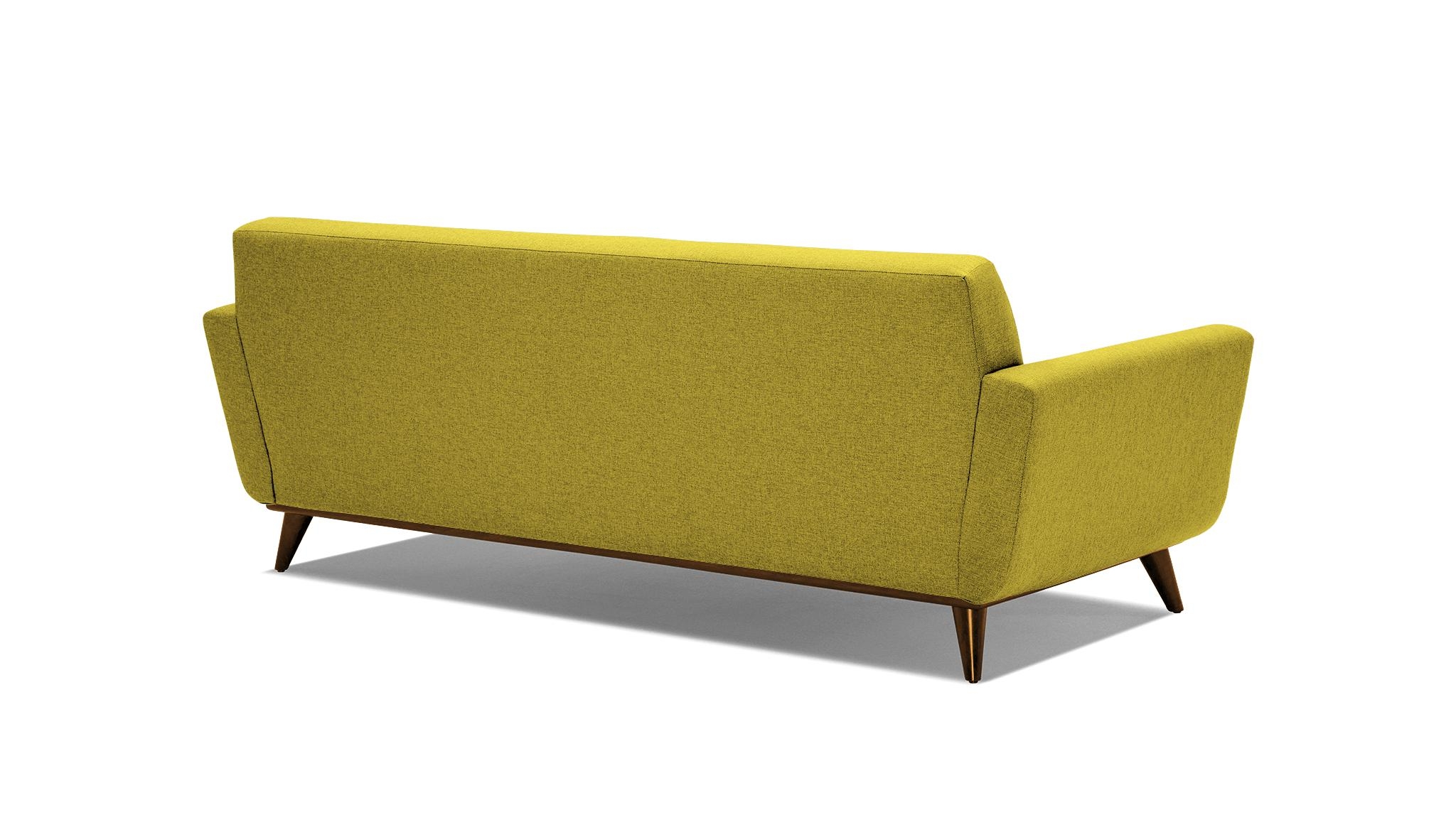 Yellow Hughes Mid Century Modern Sofa - Bloke Goldenrod - Mocha - Image 3
