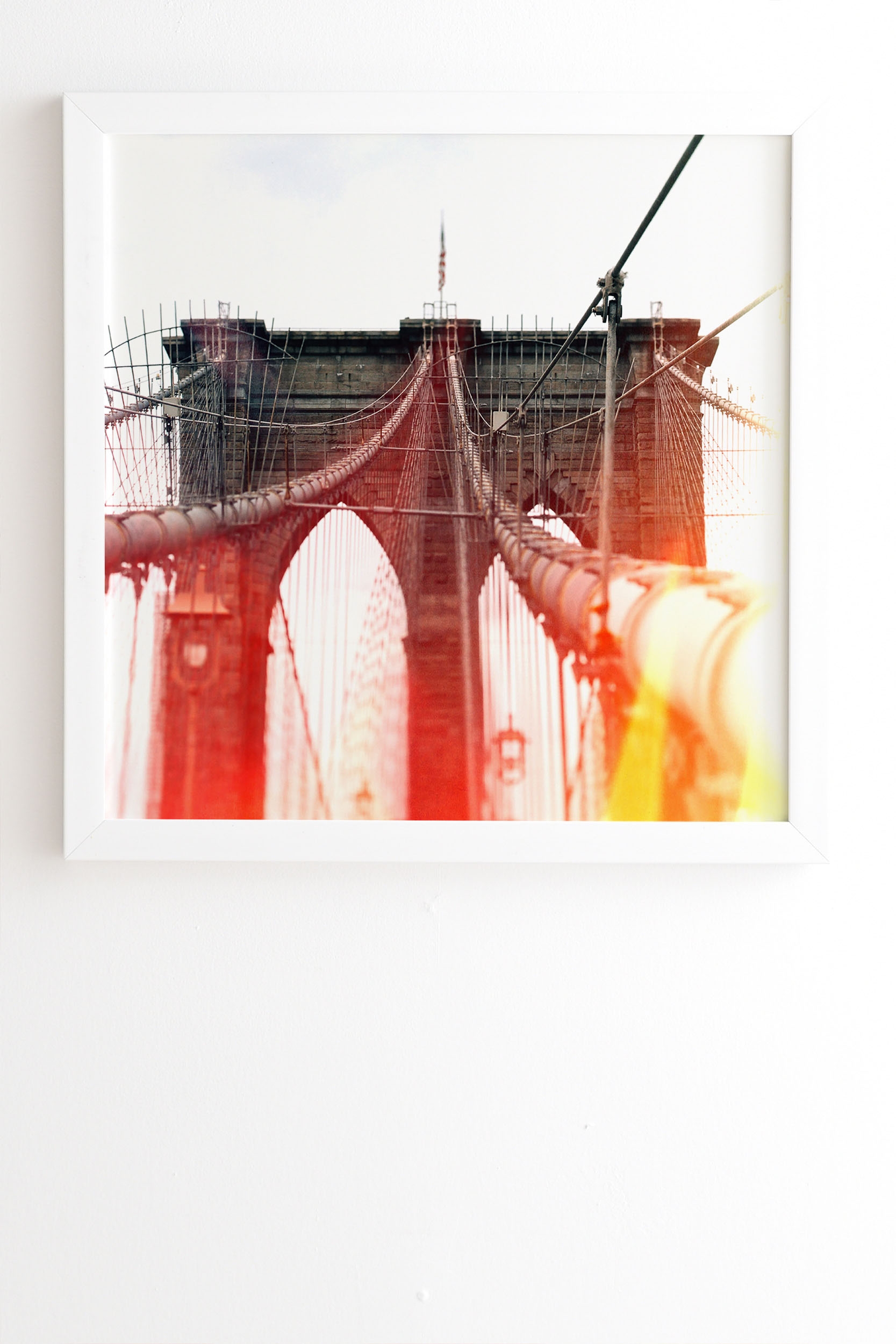 Brooklyn Burning by Chelsea Victoria - Framed Wall Art Basic White 8" x 9.5" - Image 1