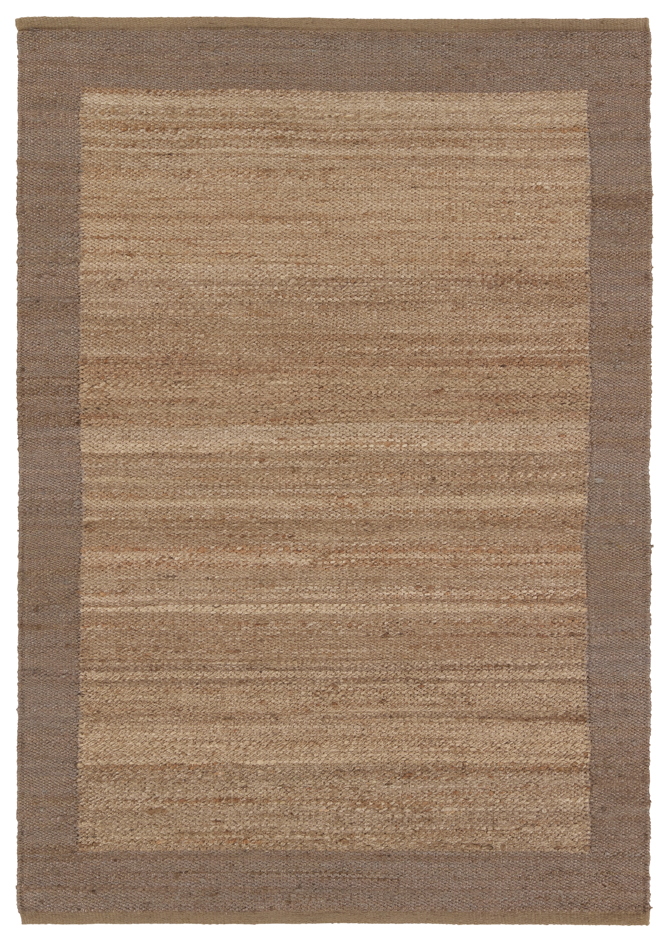 Query Handmade Bordered Brown Area Rug (5'X8') - Image 0