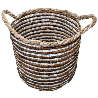 Spiral Design Handwoven Rattan Basket - Image 0