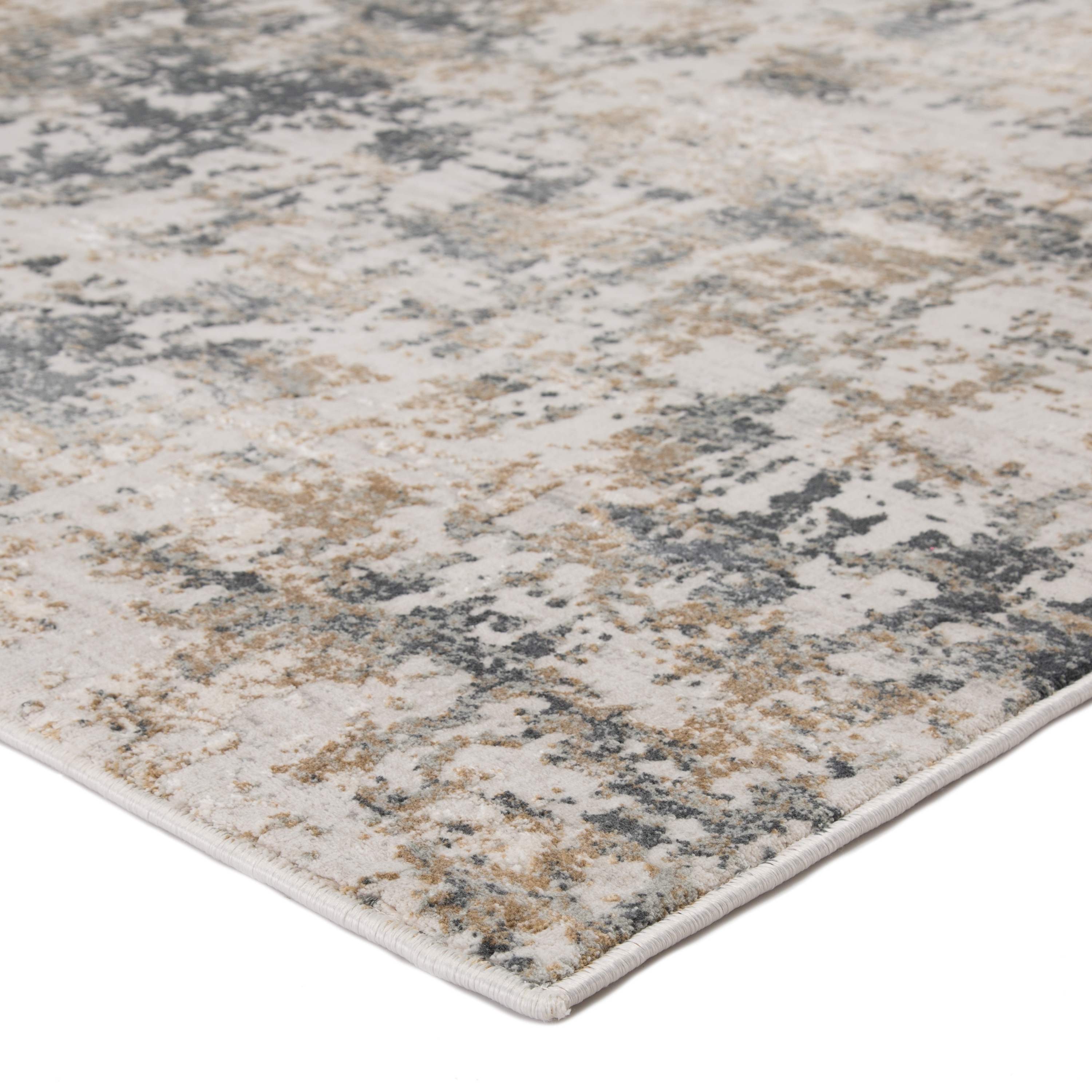Arvo Abstract White/ Dark Gray Area Rug (12'X15') - Image 1