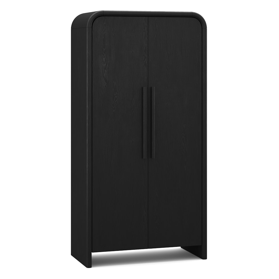 Faydra 35.5" Enclosed Bookcase - Black - Image 0