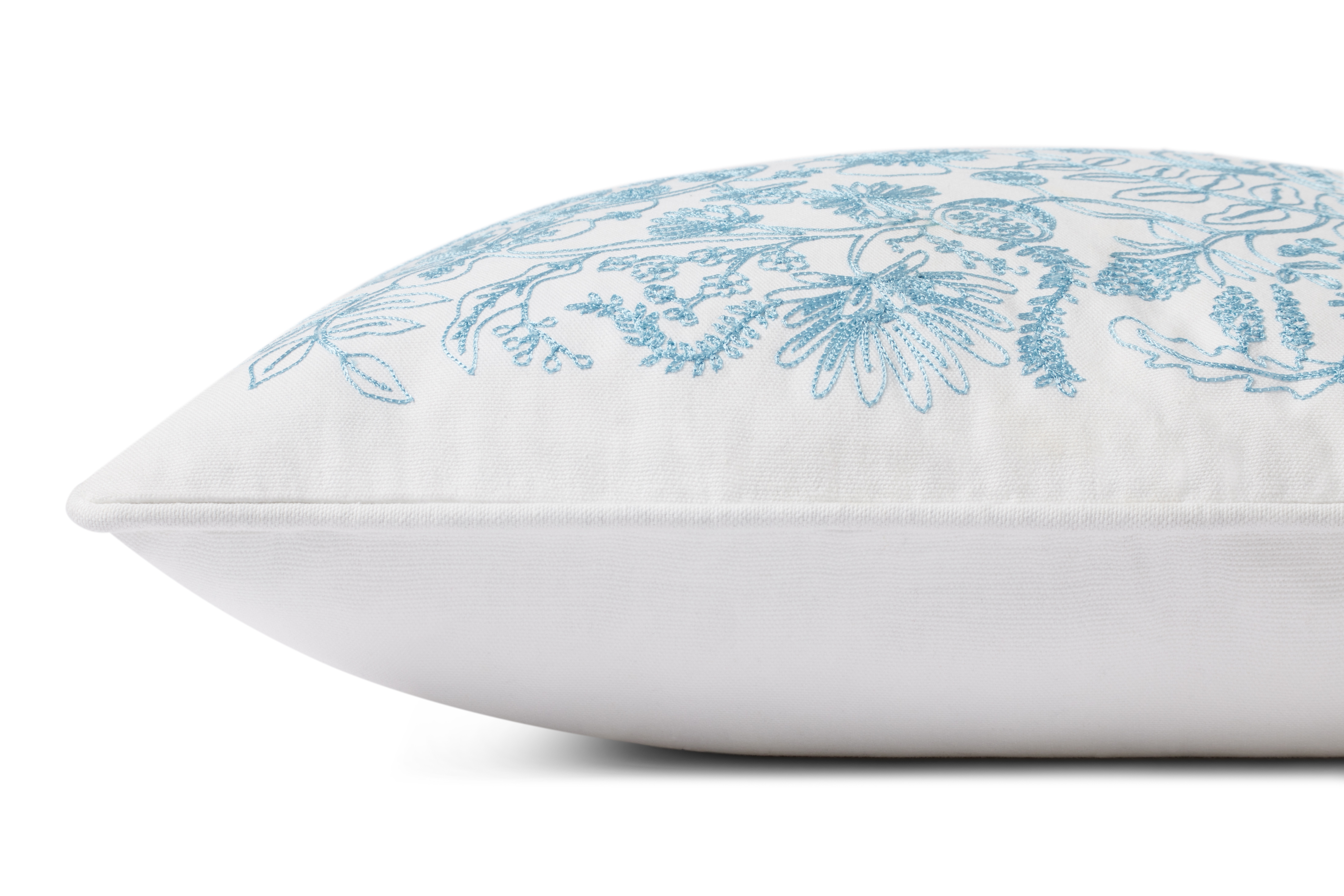 Rifle Paper Co. x Loloi Pillows Blue 13" x 21" Cover w/Down - Image 2