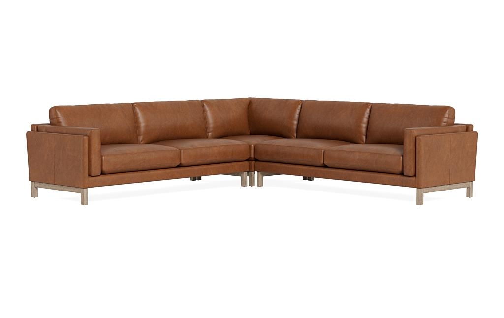 Gaby Leather 4-Seat Corner Sectional - Image 2
