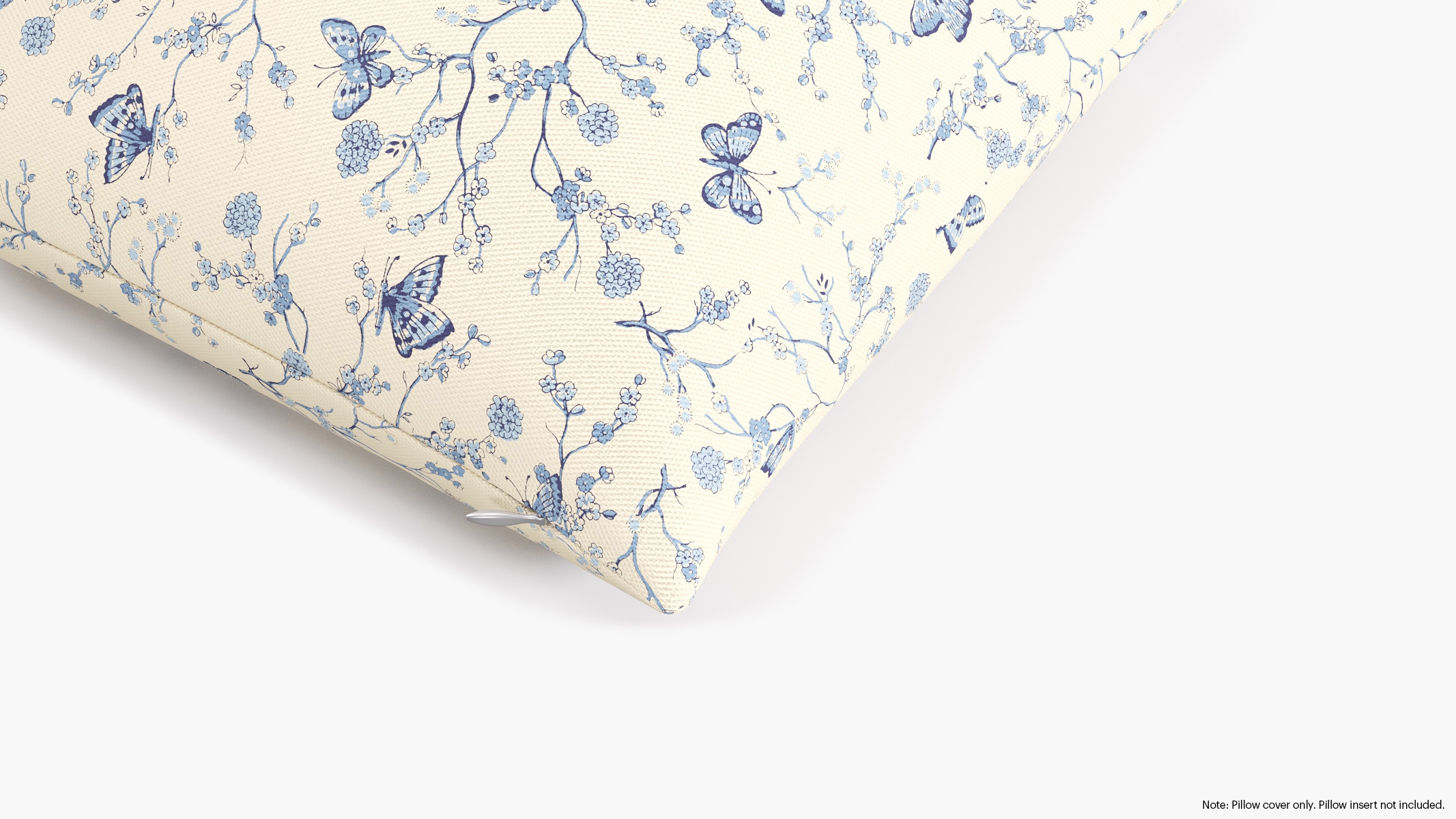 Throw Pillow Cover 18", Delft Mariposa, 18" x 18" - Image 1